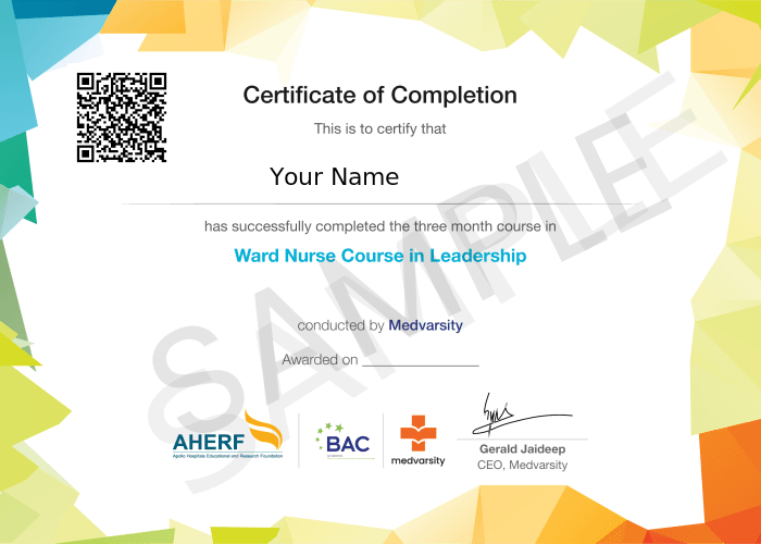 Certificate of Completion