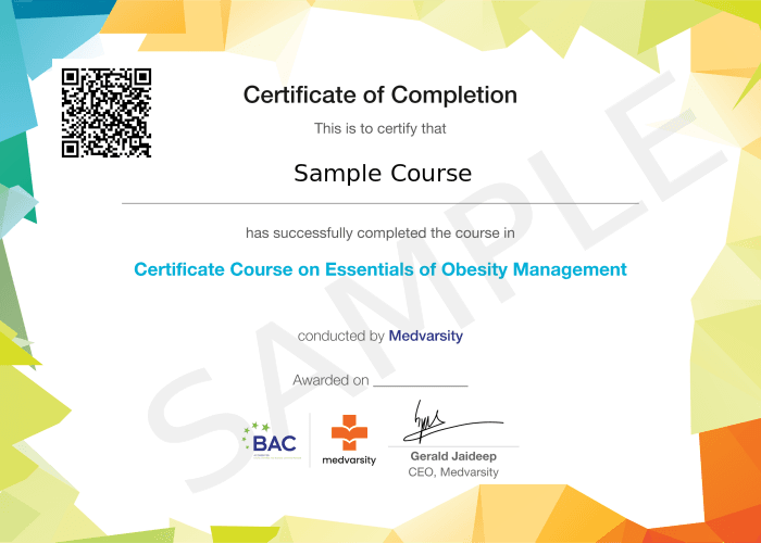 Certificate of Completion