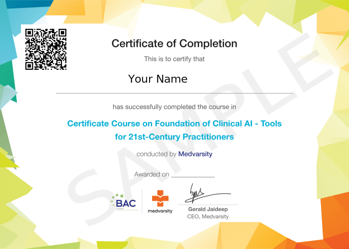 Certificate of Completion