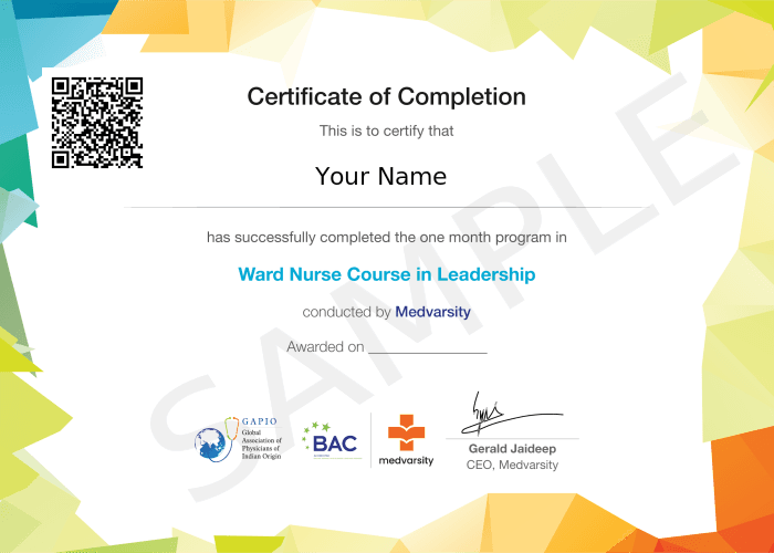 Certificate of Completion