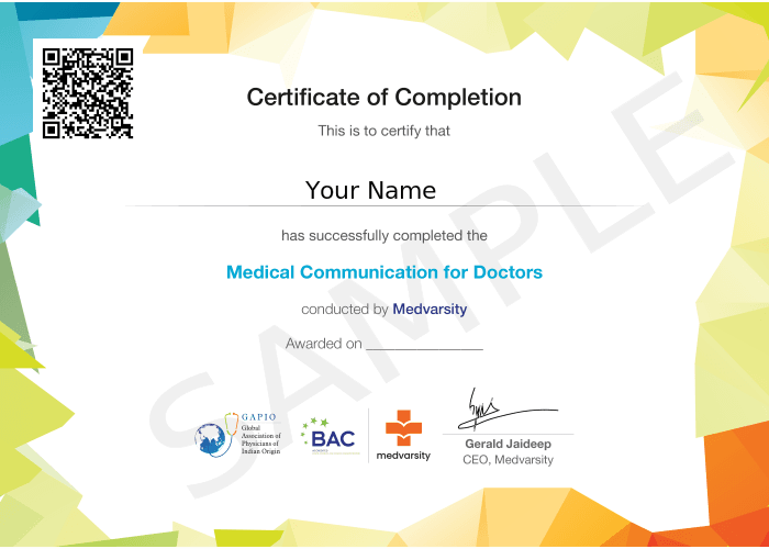 Certificate of Completion