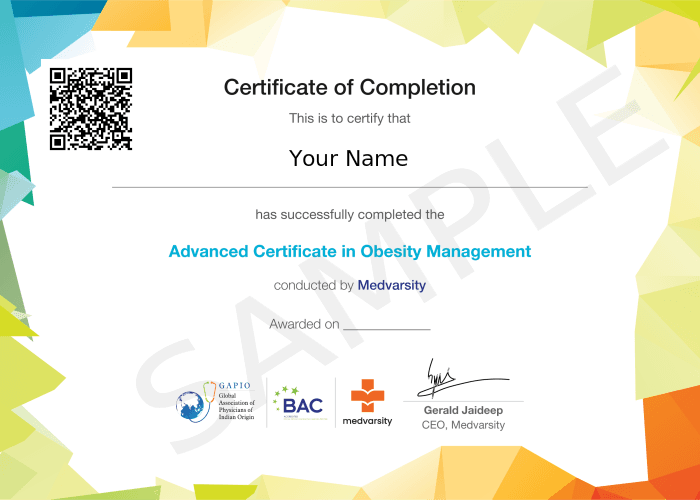 Certificate of Completion