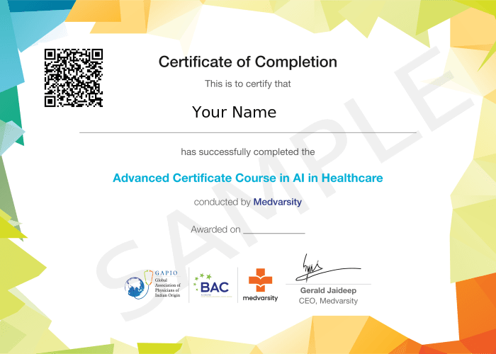 Certificate of Completion