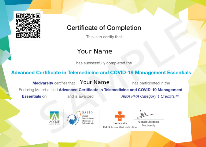 Certificate of Completion